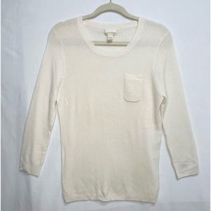 J. Crew Italian Cashmere Ribbed Long Sleeve